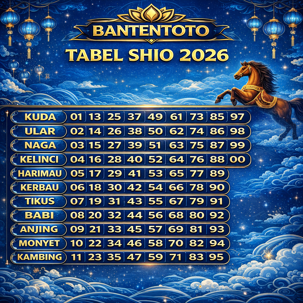 BANTENTOTO ﾒ Panduan Tabel Shio 2026 Paling Lengkap Update Shio Terbaru